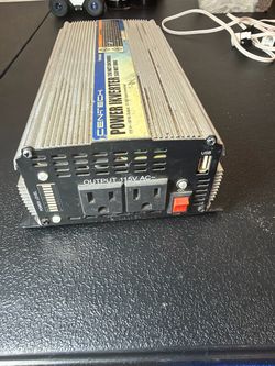 Cen-Tech 1200W Power Inverter 12V DC to 115V AC 2400W Peak Model 69659