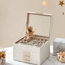4-Layer Jewelry Box with Glass Lid