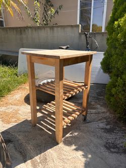 wooden table/ patio/ kitchen