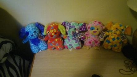 6 stuff animal collectibles