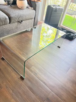 Glass coffee table