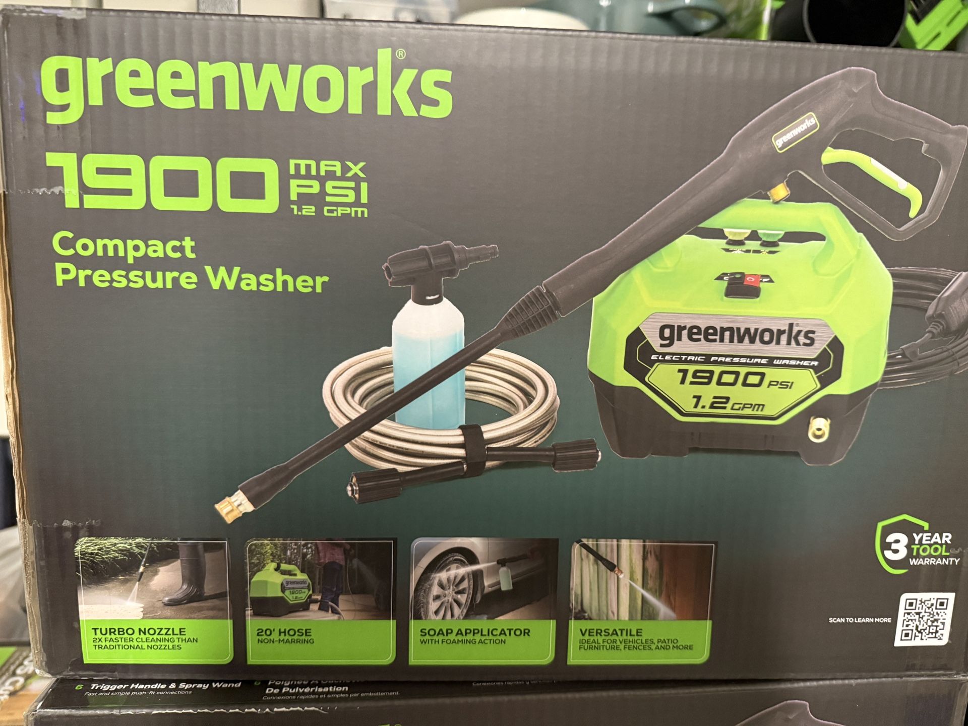 Brand New Greenworks 1900 Psi Pressure Washer