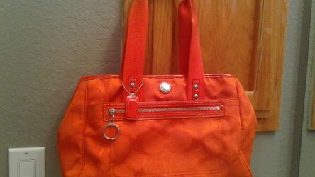 Orange Coach Purse.