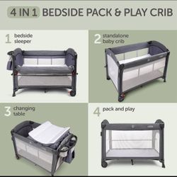 New Other Koola Baby Sleep & Play 4-In-1 Baby Bassinet, Bedside Crib Sleeper, Pack & Play, Diaper Changing Table & Travel Bassinet With Travel Bag