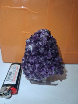 Amethyst crystal rosette beautiful dark purple specimen