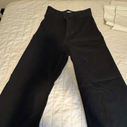 ZARA BLACK JEANS- HIGH WAIST WIDE LEG JEANS