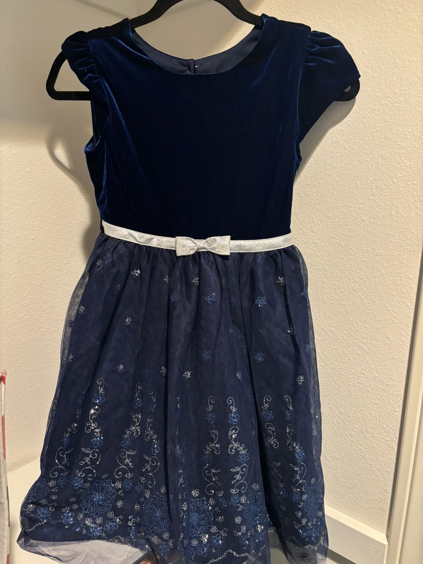 Girl Velvet Sequin Party Dress