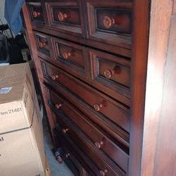 Queen head&foot board and chest