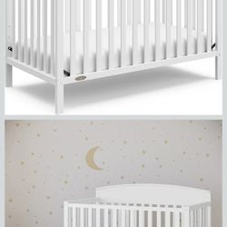 Graco Benton Crib (White) + Matress – GREENGUARD Gold Certified