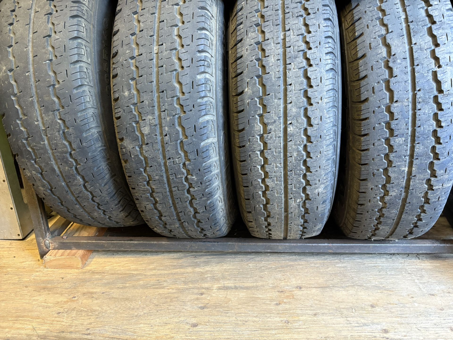 205/r14 Trailer Tires And Chrome Mod Wheels