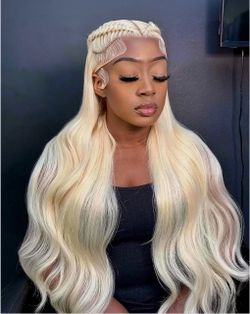 New 30” 613 Blonde Human Hair 13x6 Lace Front Wig
