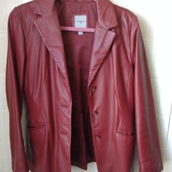 Misses Leather Blazer 