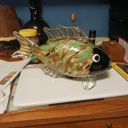 Murano Art Hand Blown Glass Fish
