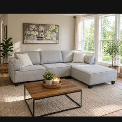 New Sofa SECTIONAL COUCH Chaise Fabric