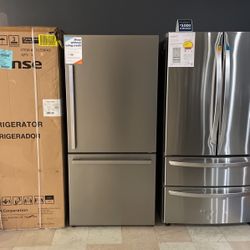 Hisense Stainless Steel Bottom Freezer Refrigerator‼️‼️