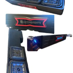 GMC Sierra Crew Cabs 2019-2024 CUSTOM PORTED BOX WITH RGB LIGHTS AND KICKER L7T 12” SUBWOOFERS 