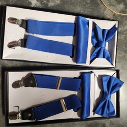 2 Sets Of Suspenders Bow ties And Handkerchiefs