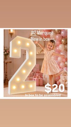 4FT Marquee Numbers 2 Light Up Numbers for Party Number 2 light up sign numero 2 para cumpleaños perfect for birthdays, 2027 graduation decorations 21