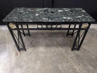 Green Marbled Side Table