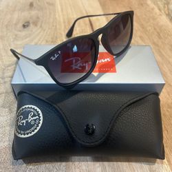 New Ray-Ban Chris RB4187 Polarized 54-18 Sunglasses Matte Black Gradient Grey  