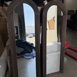 Vintage Wood Country House Floor Decoration Mirror:$50 