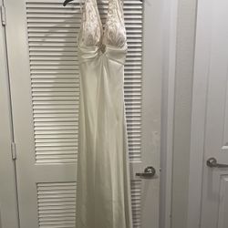Off White/Sheer Long Dress