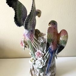 Ceramic parrot figurine