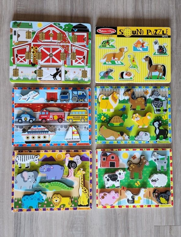 Melissa And Doug Wooden Puzzles