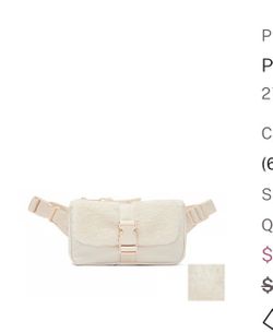 Plush teddy convertible sling bag