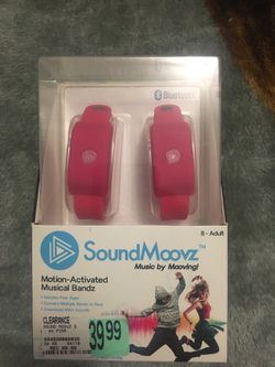 New, SoundMoovz Musical Bandz by Cra-Z-Art, Pink, Motion-Activated, Sealed!