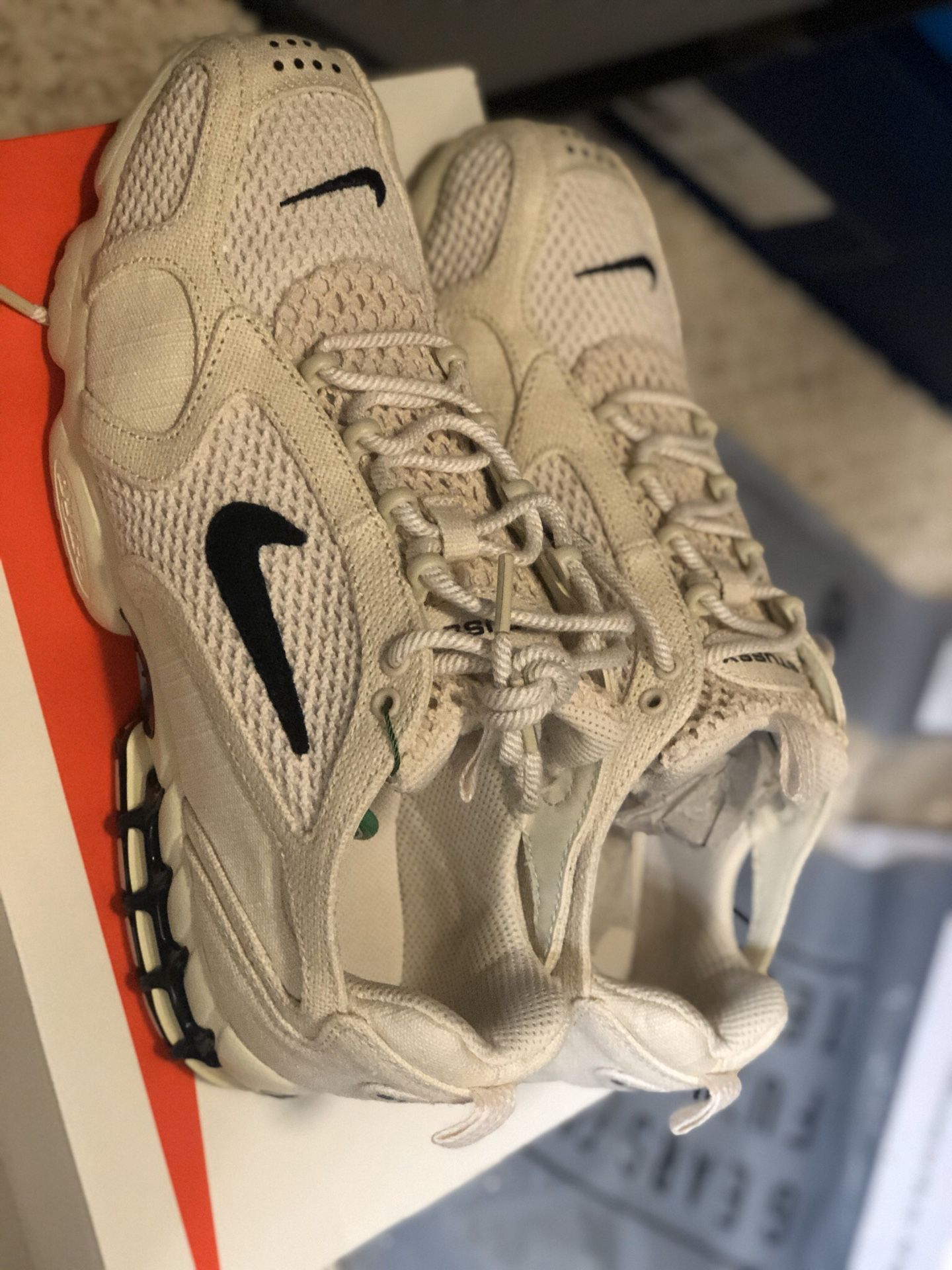 Stussy x Nike Air Zoom Spiridon Cage 2 Fossil sz10 for Sale in San 