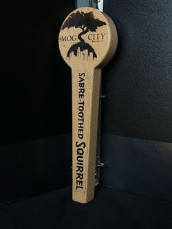 Saber Tooth Smog City Brewing Co. Beer Tap Handle