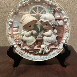 Precious Moments Friendship Tea Plate W:Stand