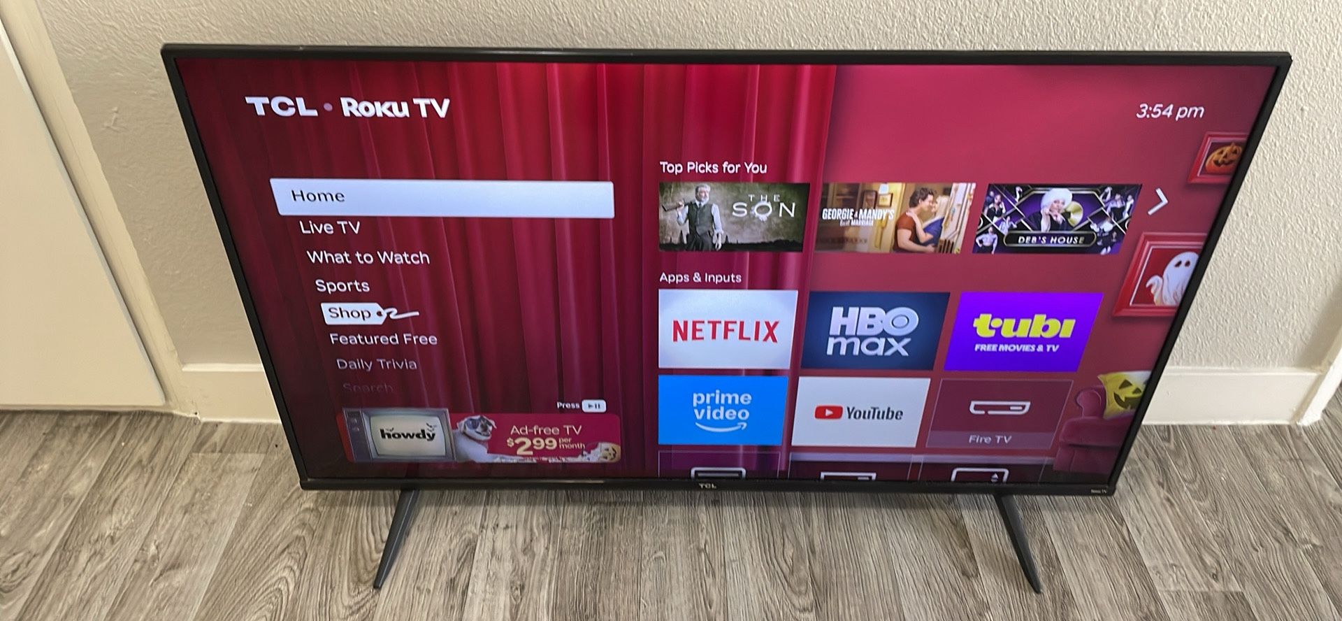 55” TCL Roku Smart Tv