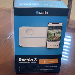 Rachio 3 Smart Sprinkler Controller, 12-Zone- BRAND NEW SEALED BOX