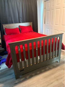 Mattress and bedspring with frame and memory foam topper ￼