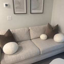 Comfortable 2 Seat Beige Couch 
