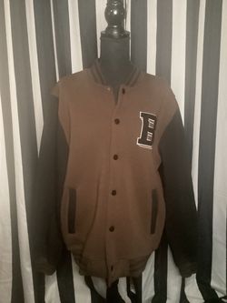 Brown and Black Varsity Letterman Jacket