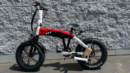 Flybike foldable ebike dolphin red and black solid color