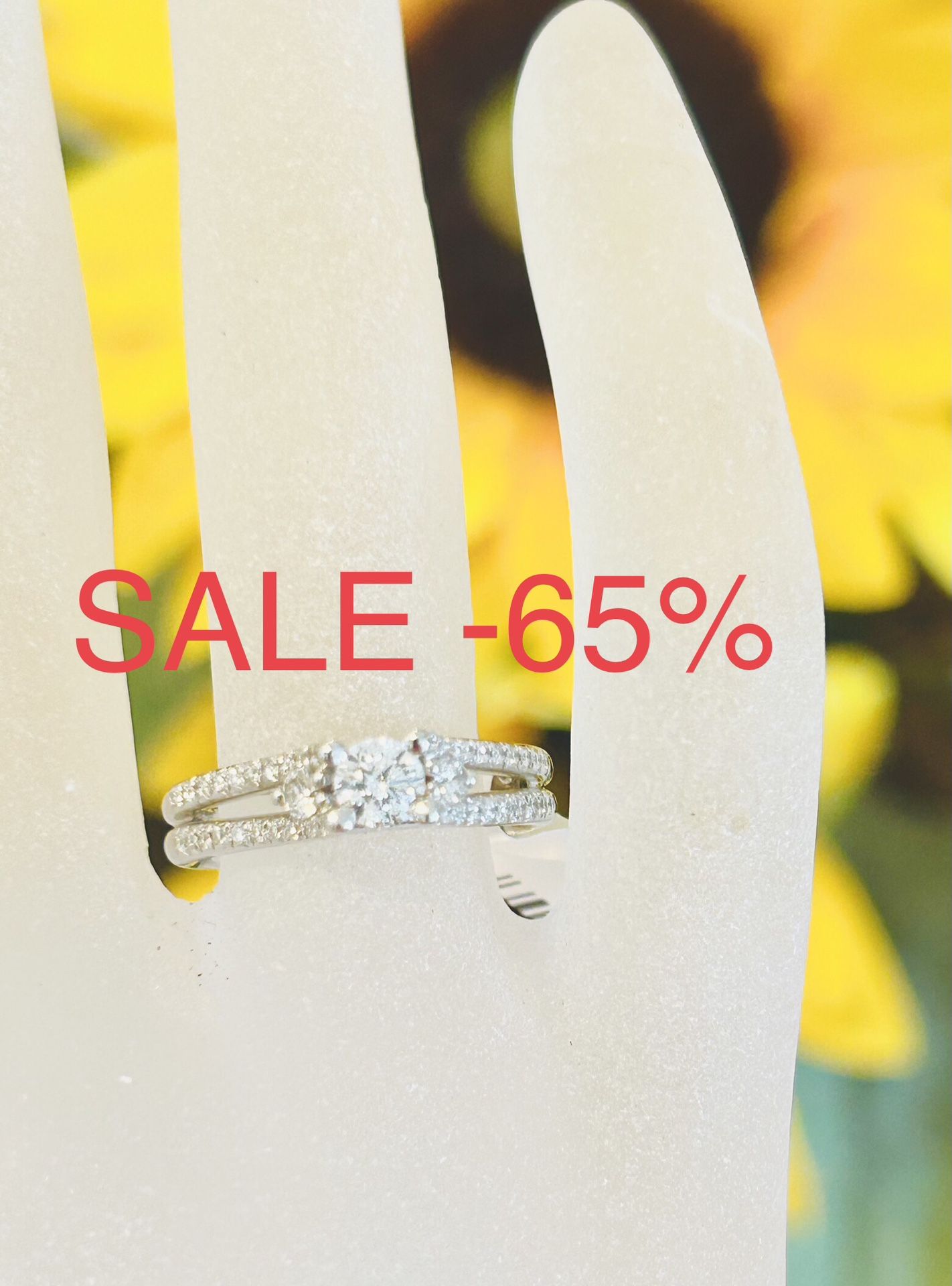 Engagement Ring Diamond Ring Natural Diamonds 💎 Christmas 🎄 SALE -60% Checked By GEMOLOGICAL INSTITUTE NEW YORK  