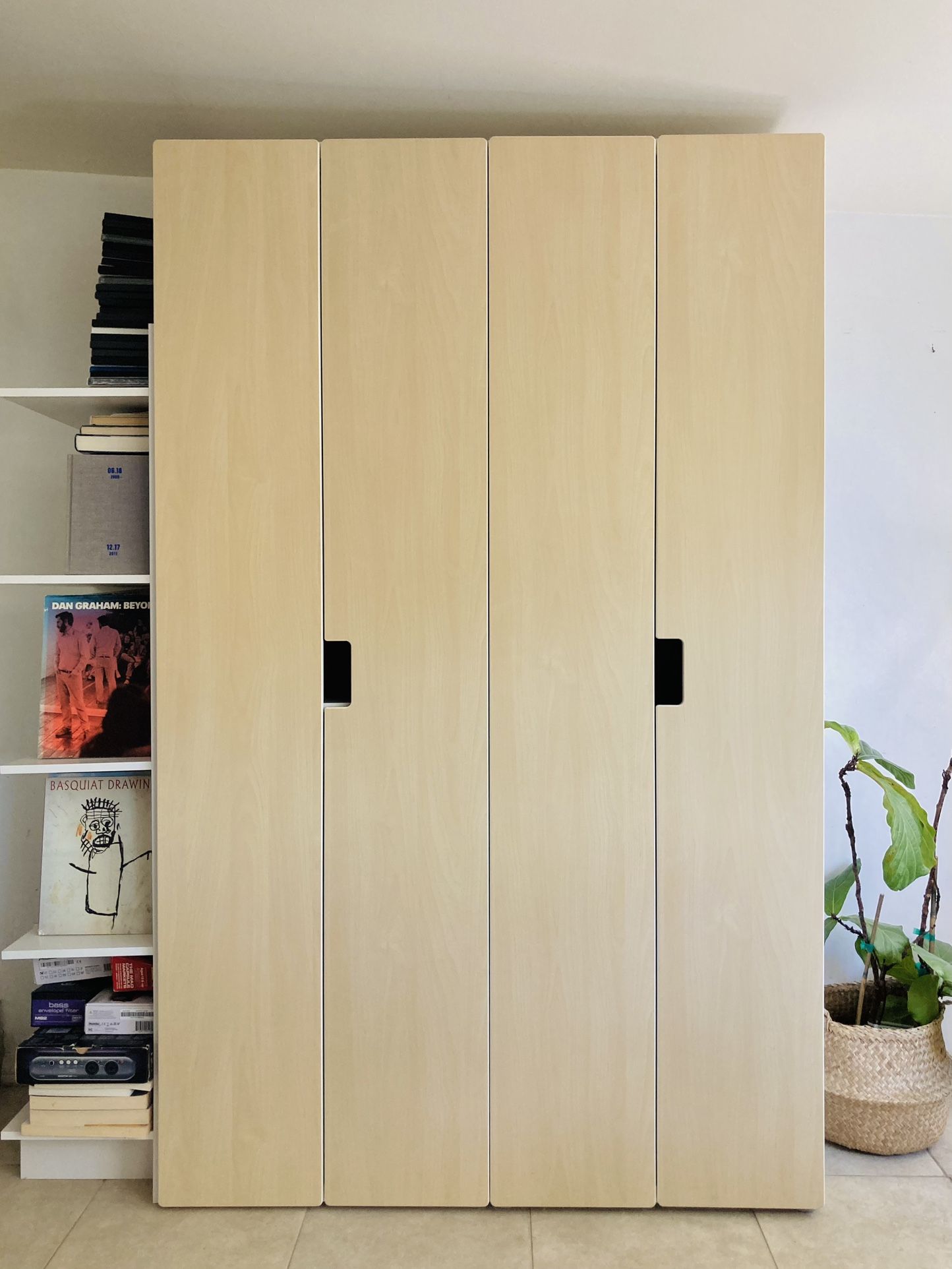 2 Ikea Stuva Midcentury Modern Birch Plywood Style Tall Cabinet Wardrobe Closet
