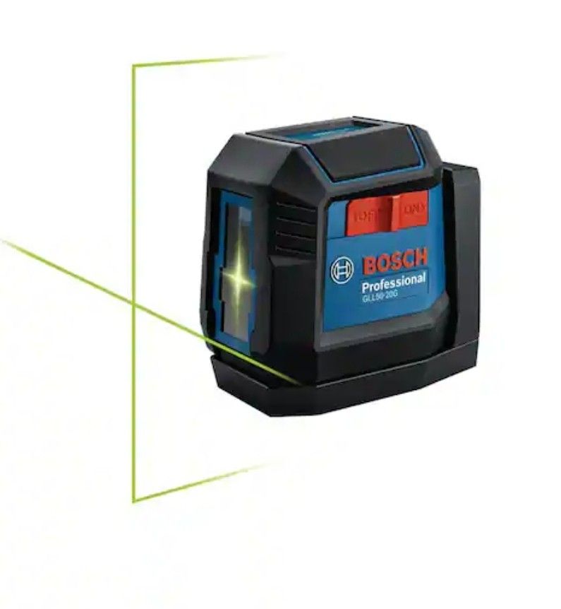 BOSCH 65 ft. Dual Power Battery Green Beam Self-Leveling Cross-Line Laser Level

