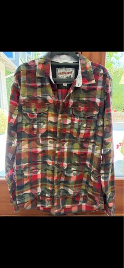 Third & Army Camouflage Long Sleeve Button Up - Size M