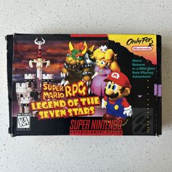 Super Mario RPG: Legend of the Seven Stars Super Nintendo SNES 1996 Video Game w/ Box, Manual & Insert