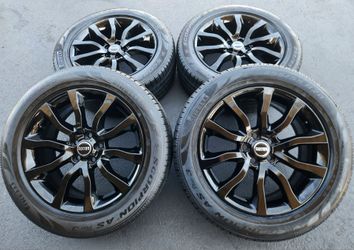 20” Range Rover New Gloss Black OEM Wheels and Tires