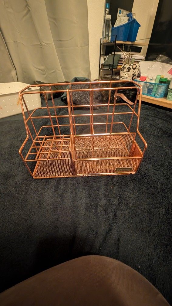 Rose Gold Desk Organizer