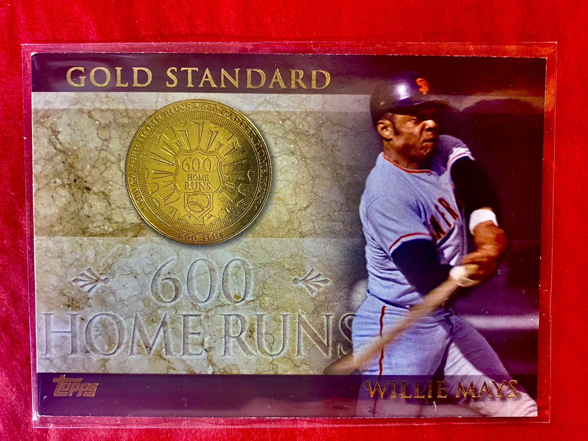 Willie Mays 2012 Topps Gold Standard “600 Home Runs” Card