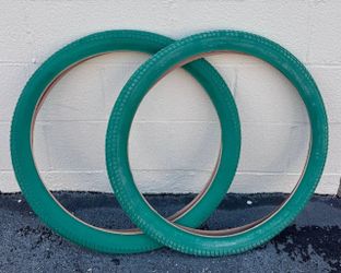 Kenda K927 26x2.125 Green Bicycle Tires Pair Set of 2 New