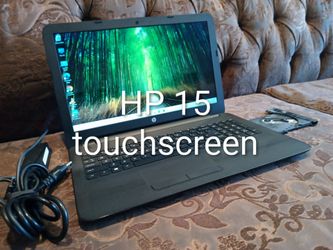 Touchscreen Laptop HP-15-ba079-AMD-10-9600p R-8gb ram-128gb HD SSD solid-good for stud-ents.