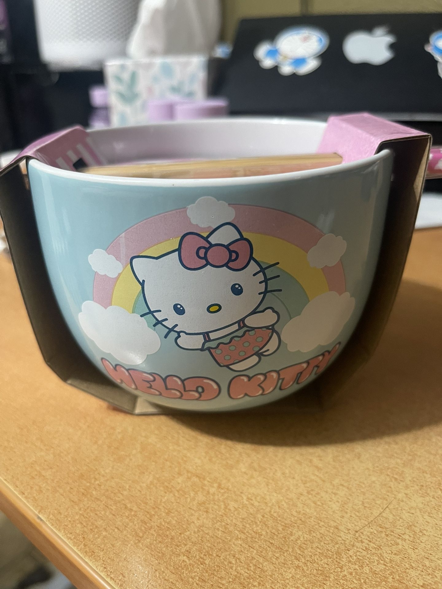Hello Kitty Bowl With Chopsticks